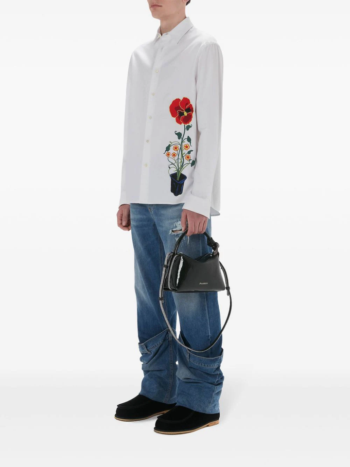 Embroidered Flower Pot Shirt