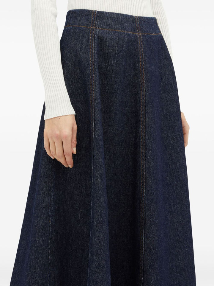 Denim Flare Skirt