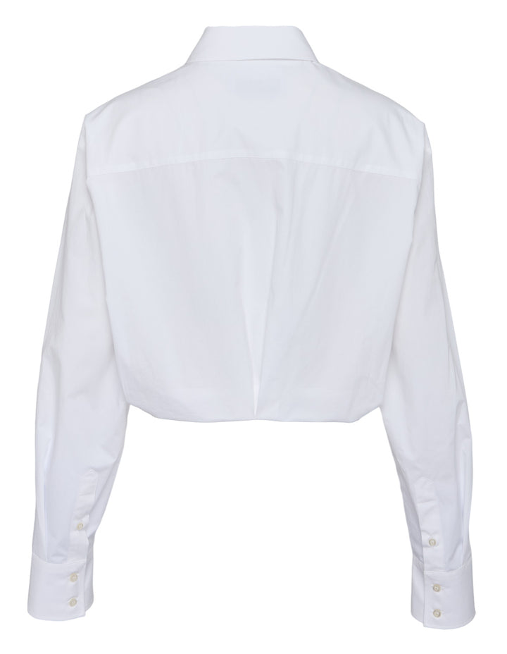 Cropped Shirt With Elastic Waist