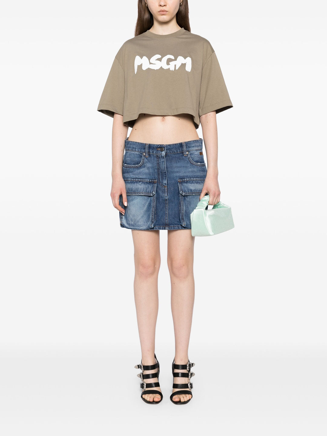 Brushstroke Logo Cropped Tee