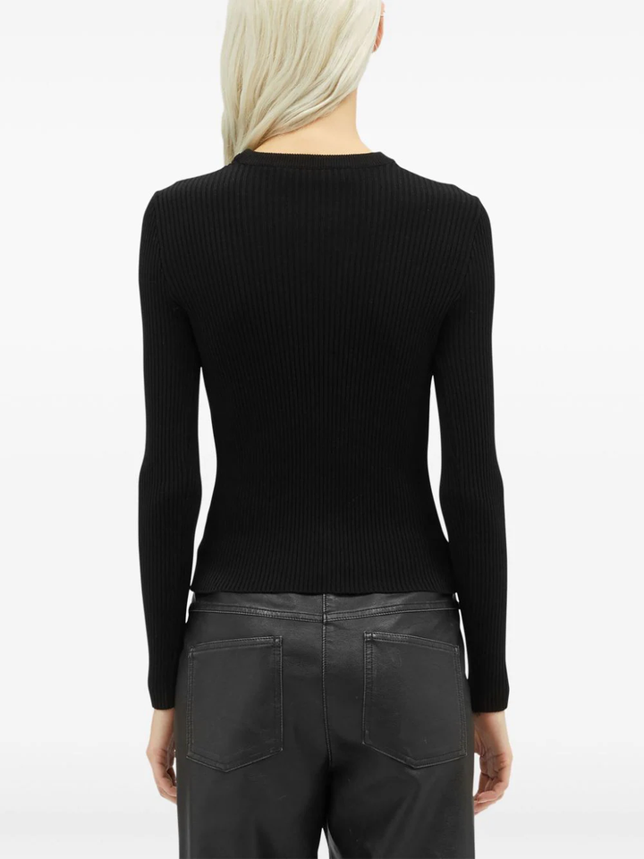 Front Cut-Out Knit Top