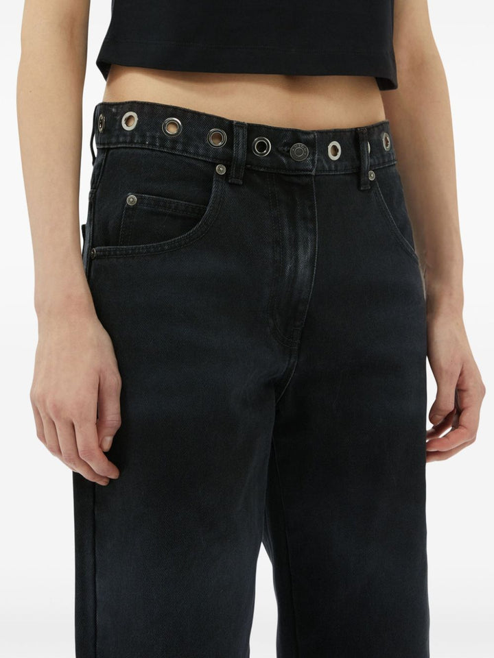 Rivet-Embellished Jeans