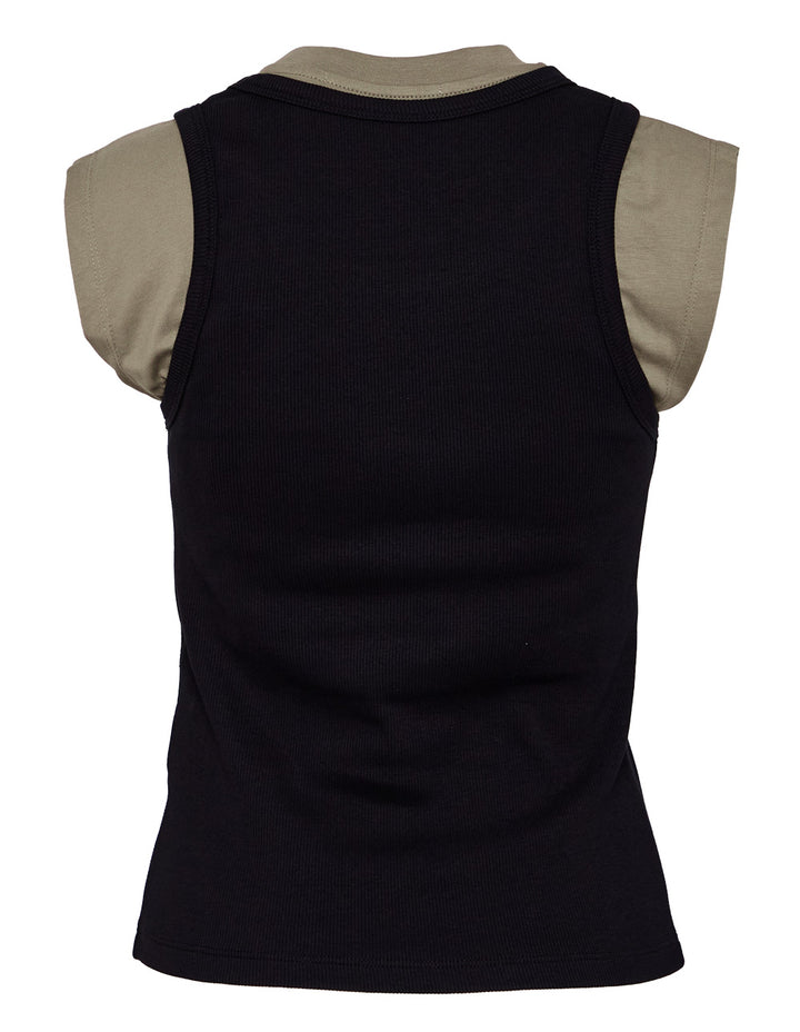 Faux Layering Tank Top