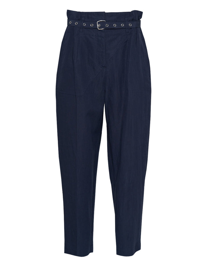 Belted Paperbag Tapered Pant