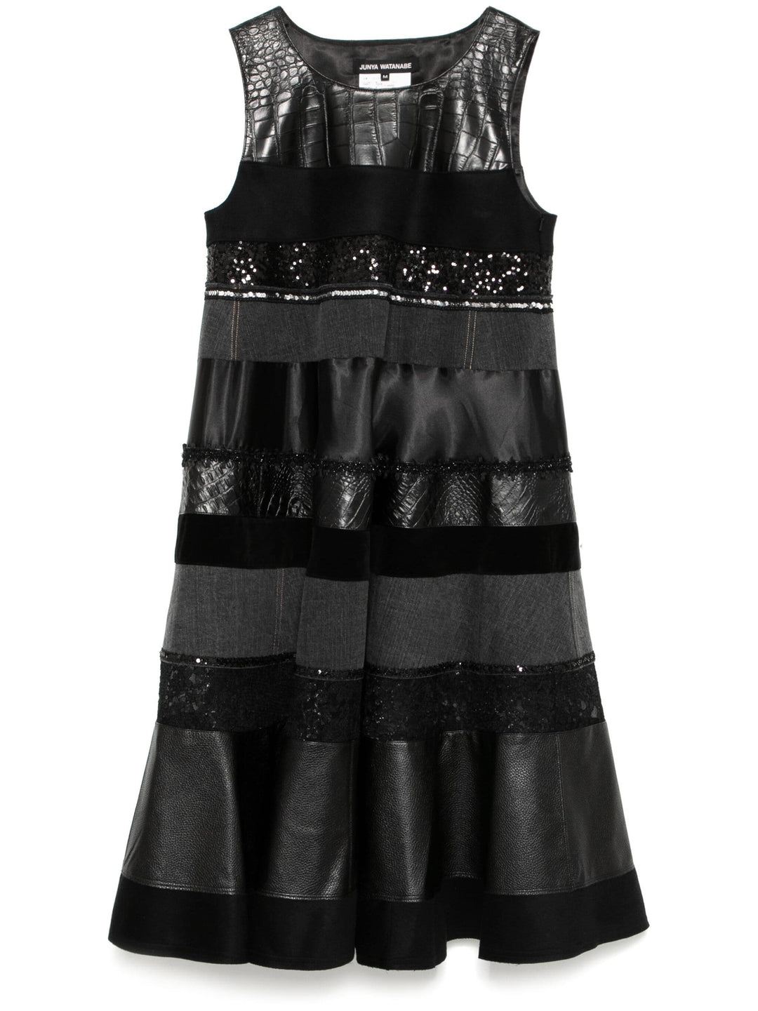 Cotton Black Denim X Multi Fabric Dress Club21.com Cotton Black Denim X Multi Fabric Dress Club21.com