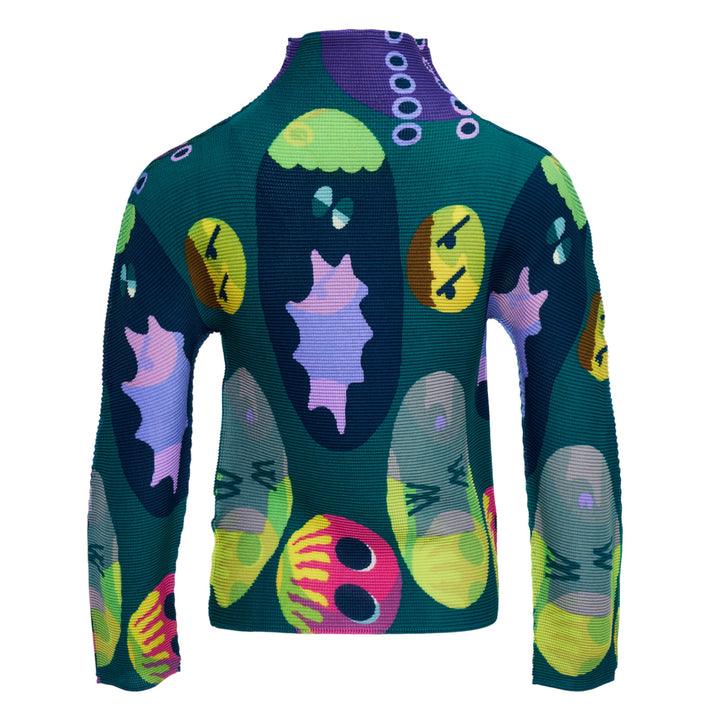 Face Long Sleeve High Neck Top