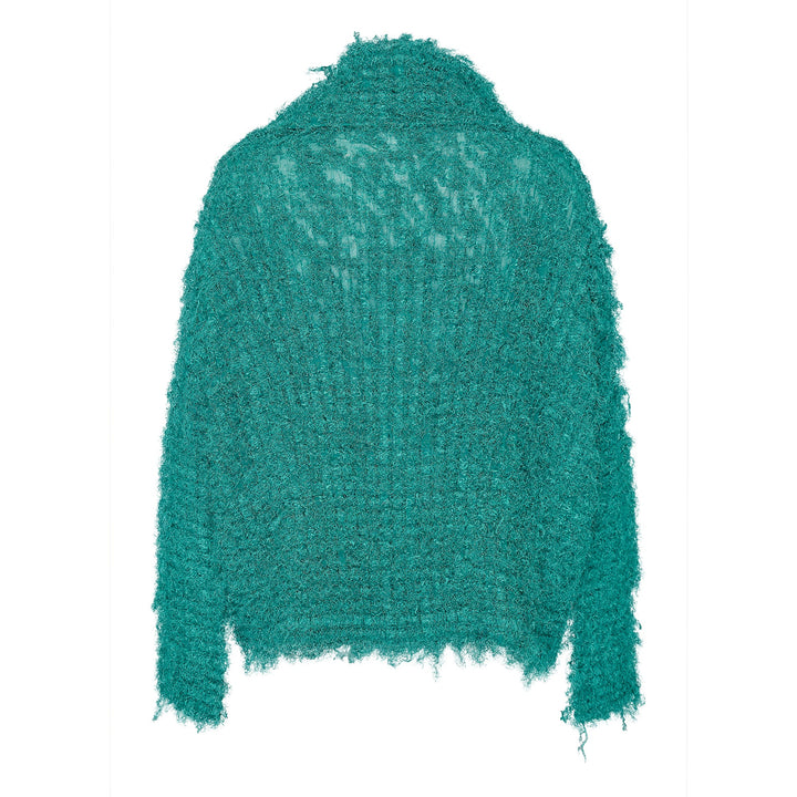 Shaggy Pleats Cardigan