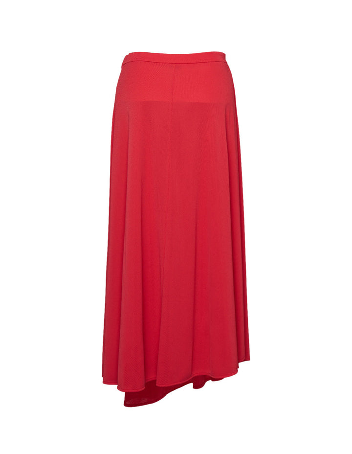 Poly Crepe Irregular Flap Skirt