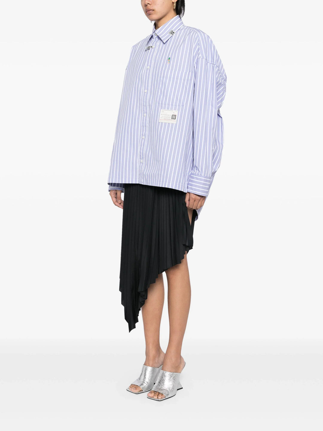 Duck Embroidery Stripe Shirt