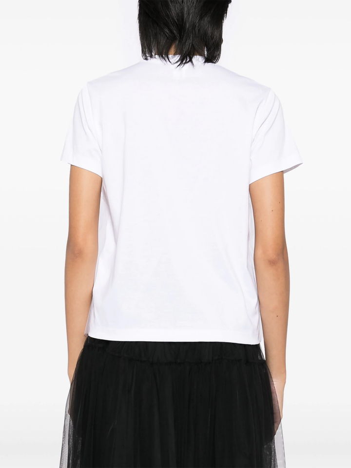 Cotton Ponte X Nylon Tulle T-Shirt