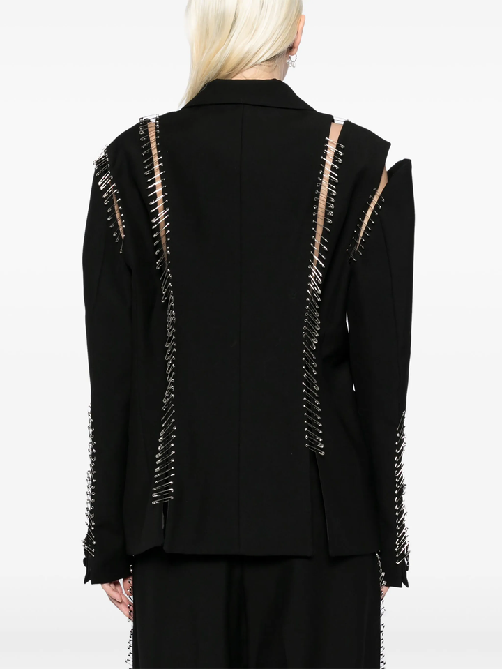 Wool Mohair Doeskin X Pin Jacket