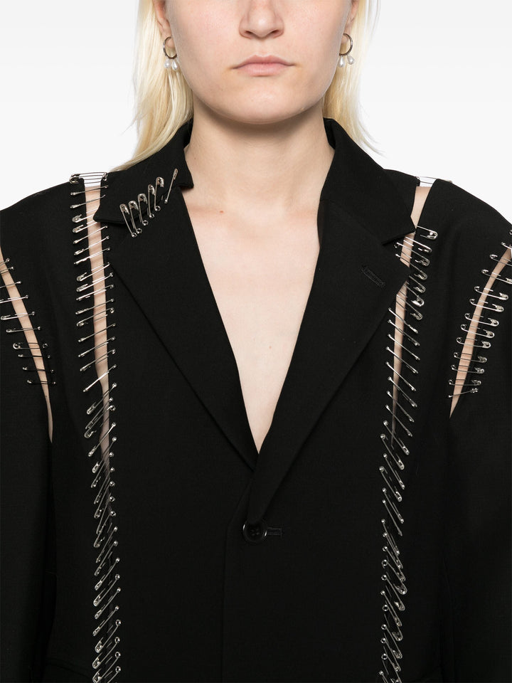 Wool Mohair Doeskin X Pin Jacket