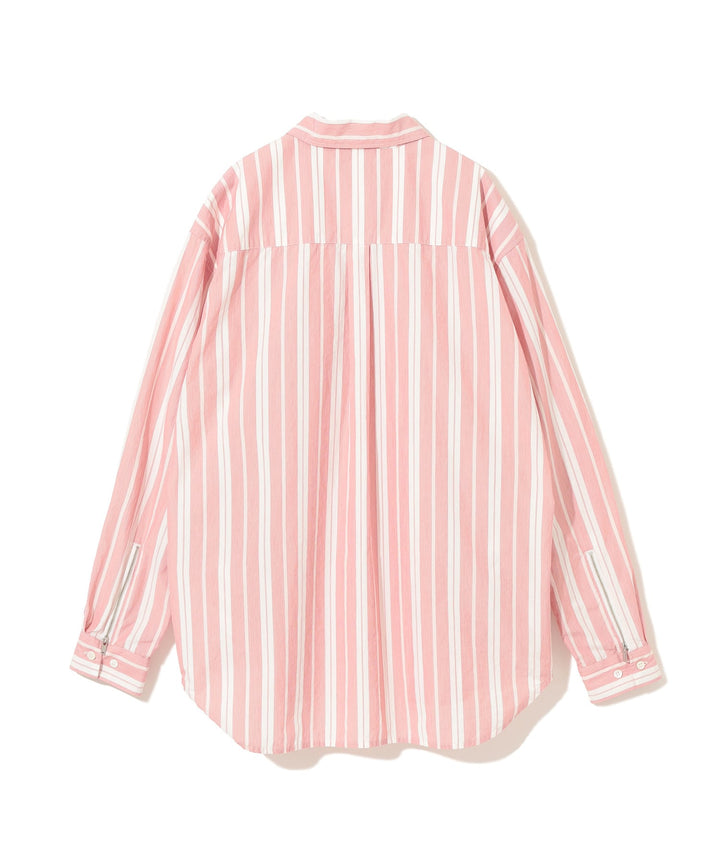 Zip Up Stripe Shirt