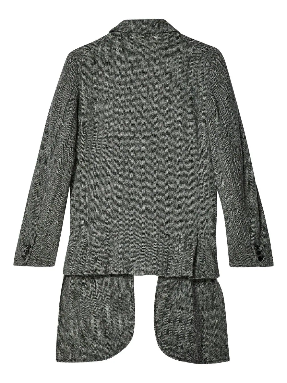 Wool Tweed Herringbone Jacket