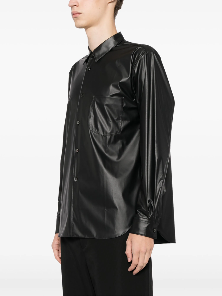 Fake Leather Thin Shirt