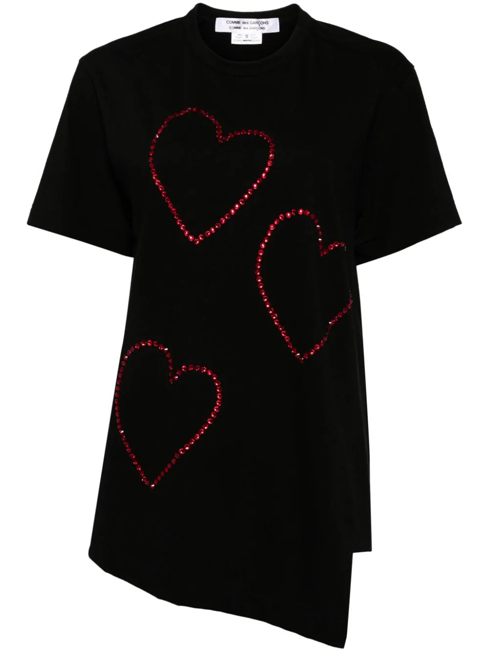 Cotton Jersey Rhinestone T-Shirt