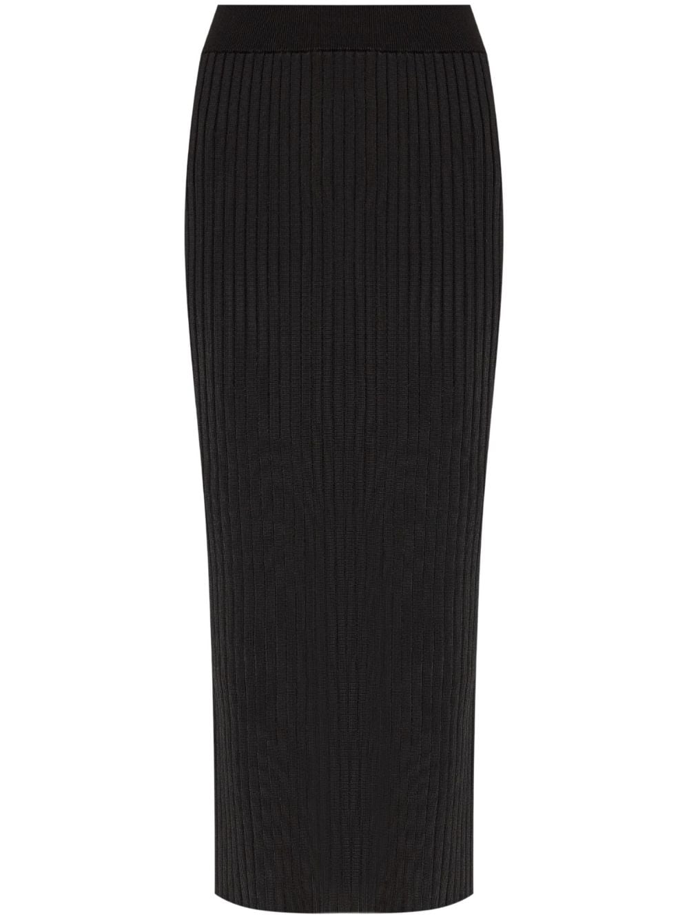 Superfine Viscose Rib Knit Skirt