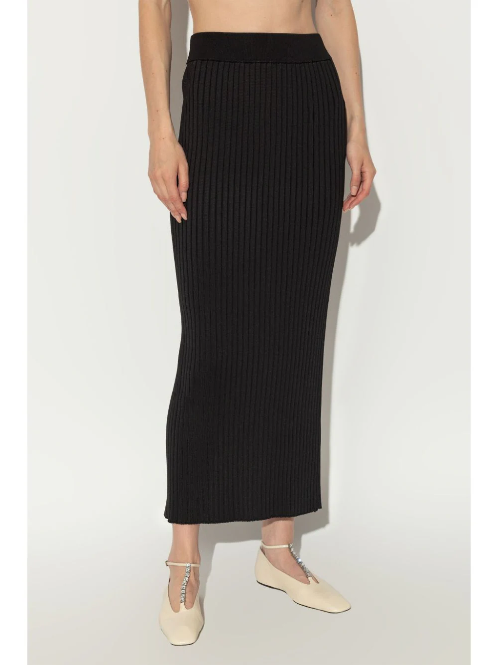 Superfine Viscose Rib Knit Skirt