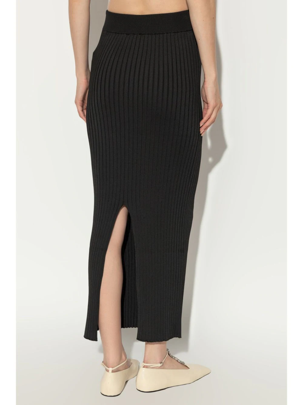 Superfine Viscose Rib Knit Skirt