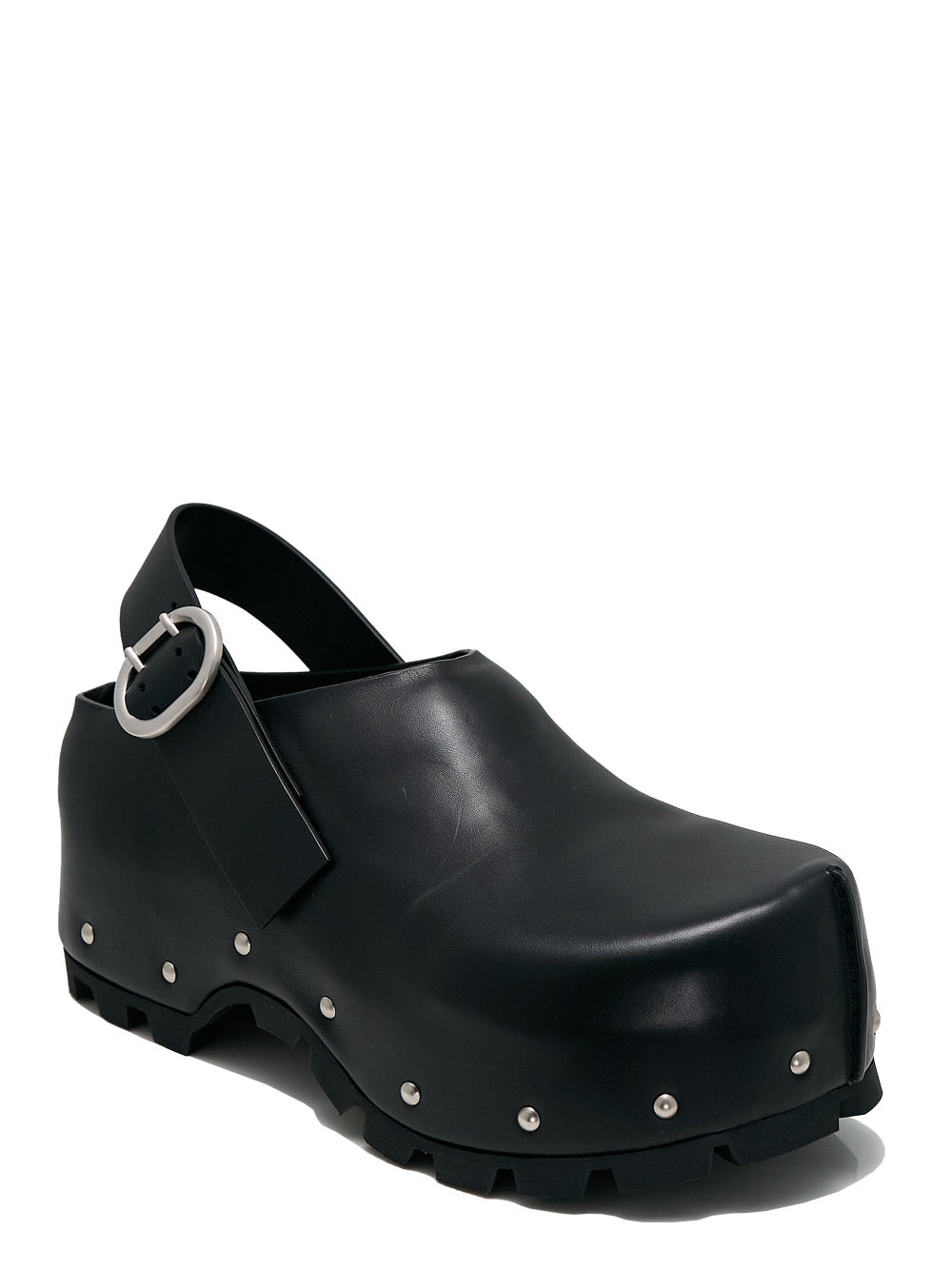 Semi-Shiny Calf Leather Clog