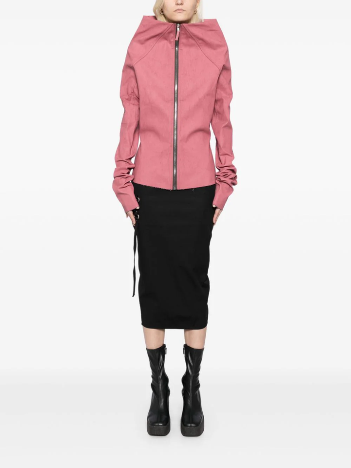 Draped Top Chalk Stretch Denim
