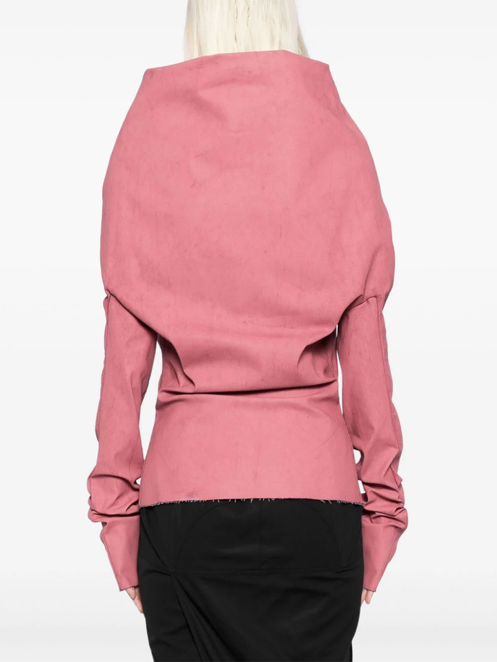 Draped Top Chalk Stretch Denim