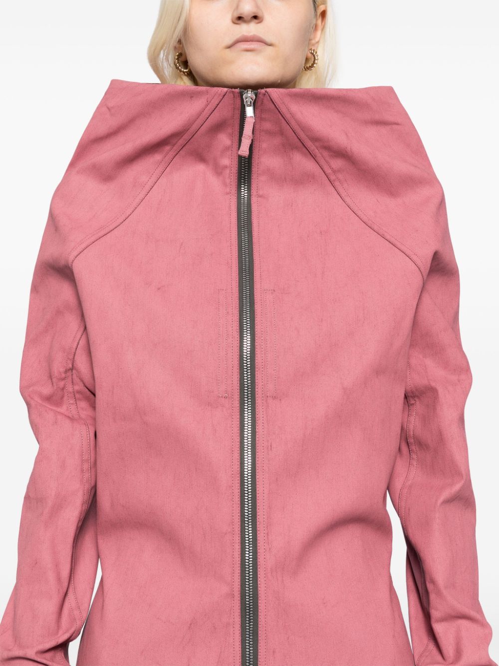 Draped Top Chalk Stretch Denim