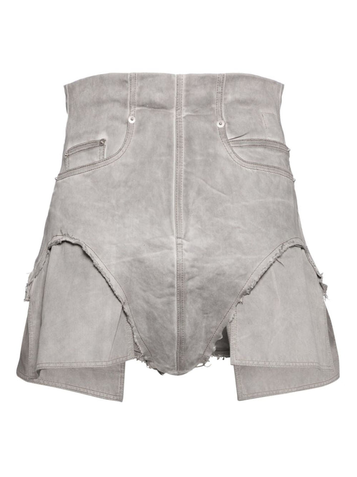 Dirt Cutoffs In Foil Stretch Shorts