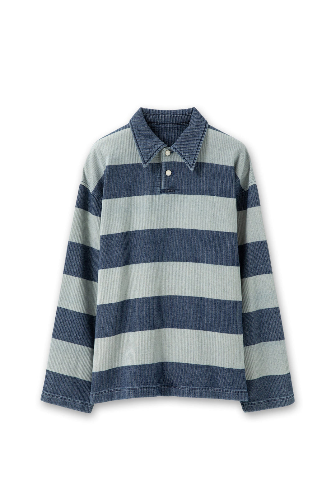 Long Sleeve Stripe Polo Tee