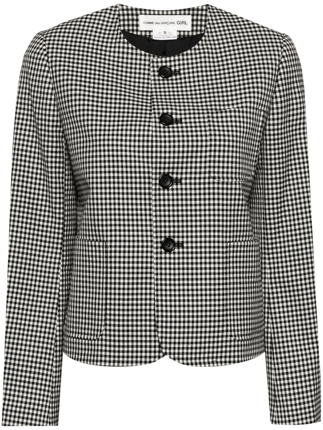 Wool Gingham Check Jacket