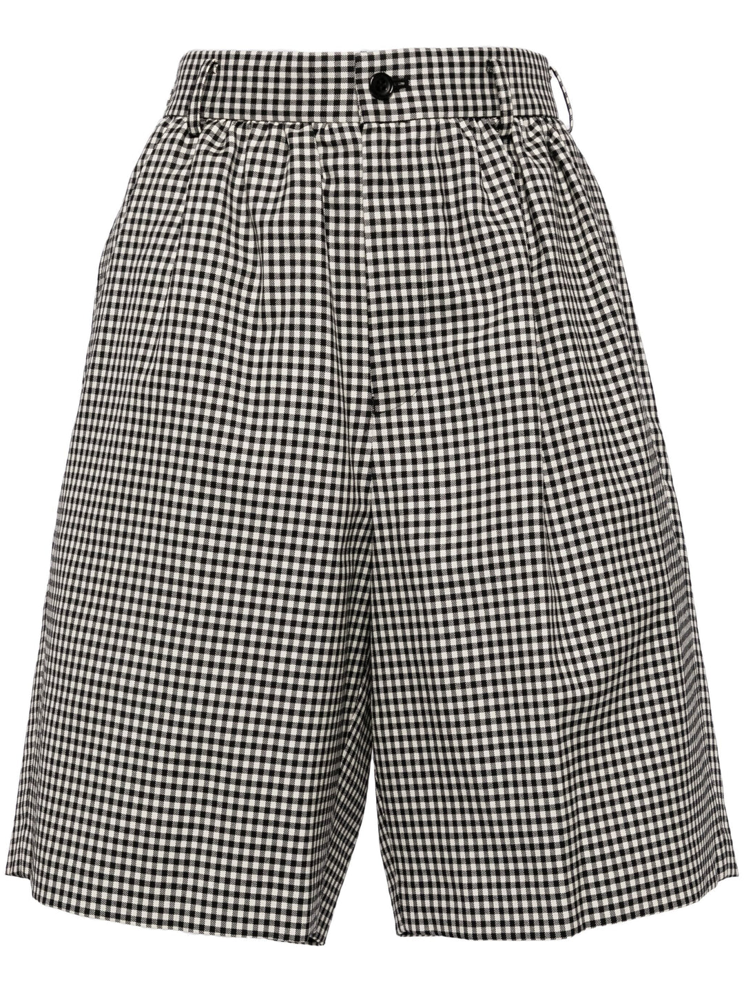 Wool Gingham Check Shorts