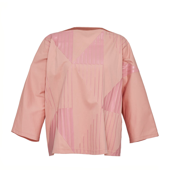 Resin Print Knit Top