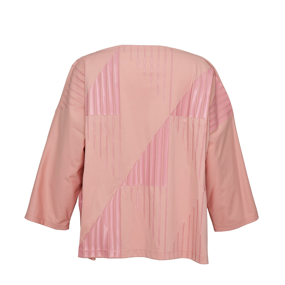 132 5. ISSEY MIYAKE Resin Print Knit Top - view 2