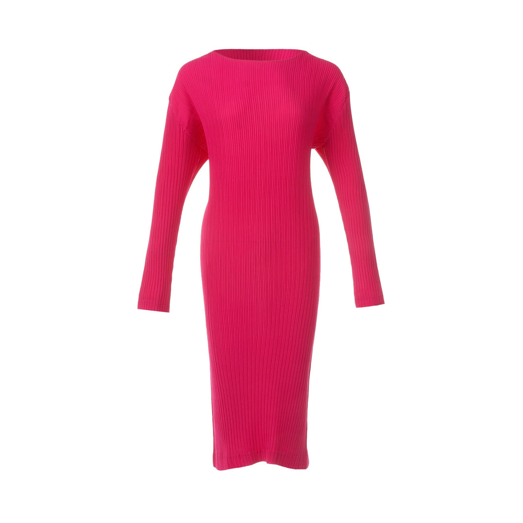 Hatching Pleats Pleated Dress