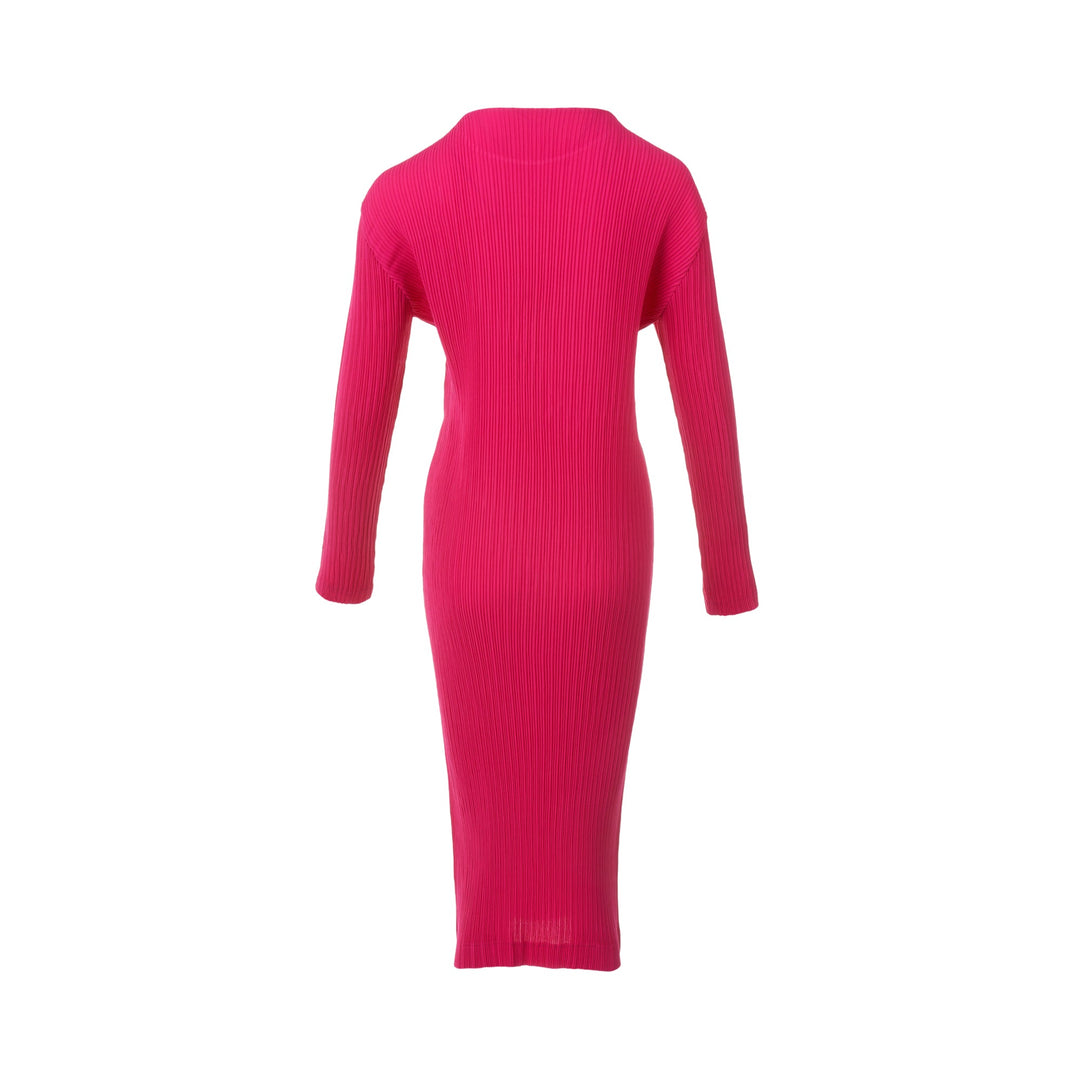 Hatching Pleats Pleated Dress