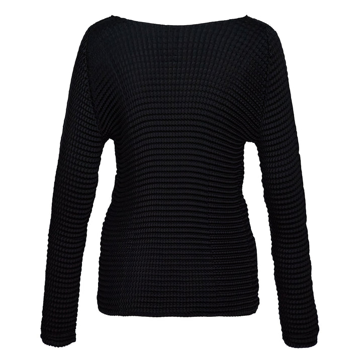 Suede Like Pleats Pleated Tops