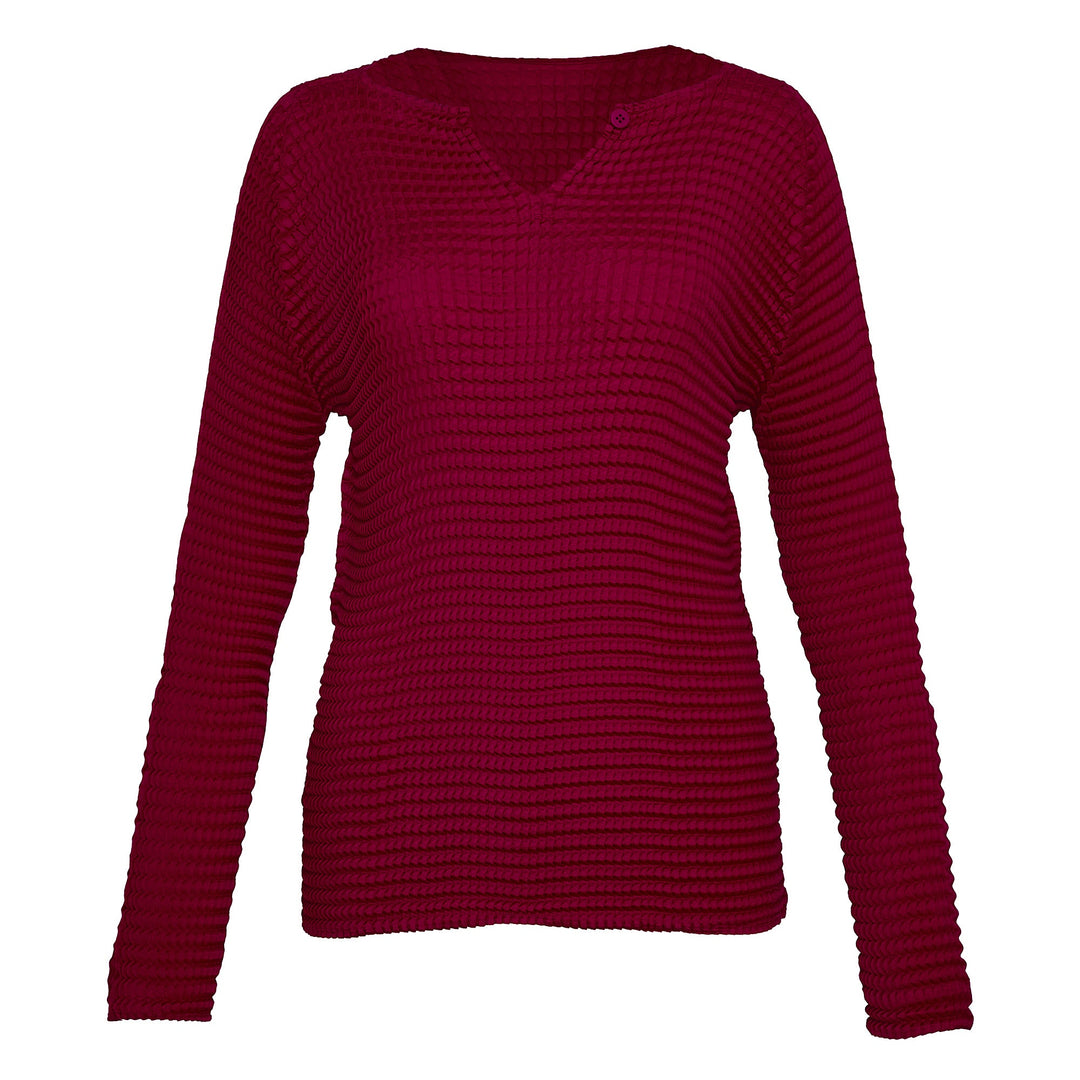 Suede Like Pleats Pleated Tops