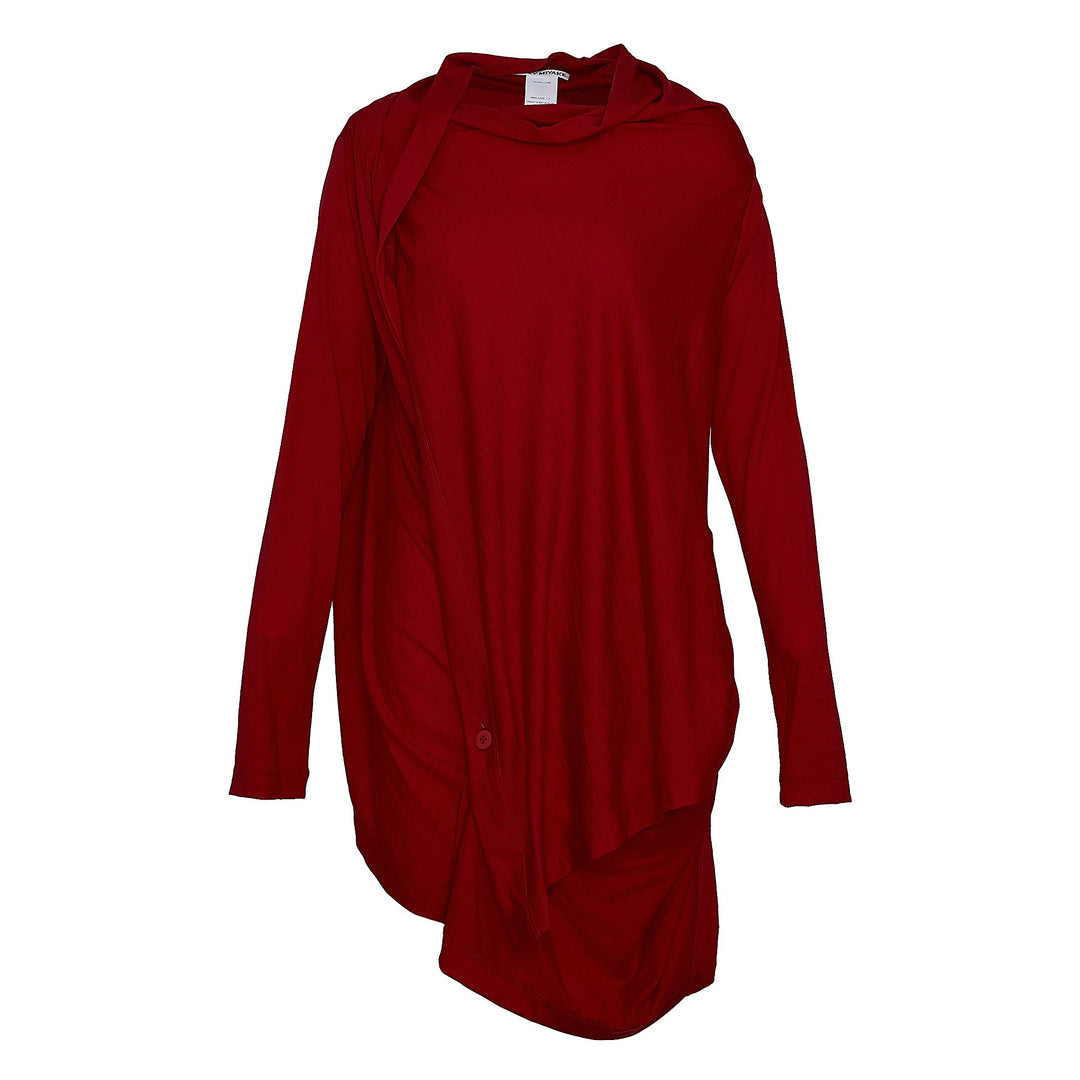Wrapped Wool Jersey Knit Tops