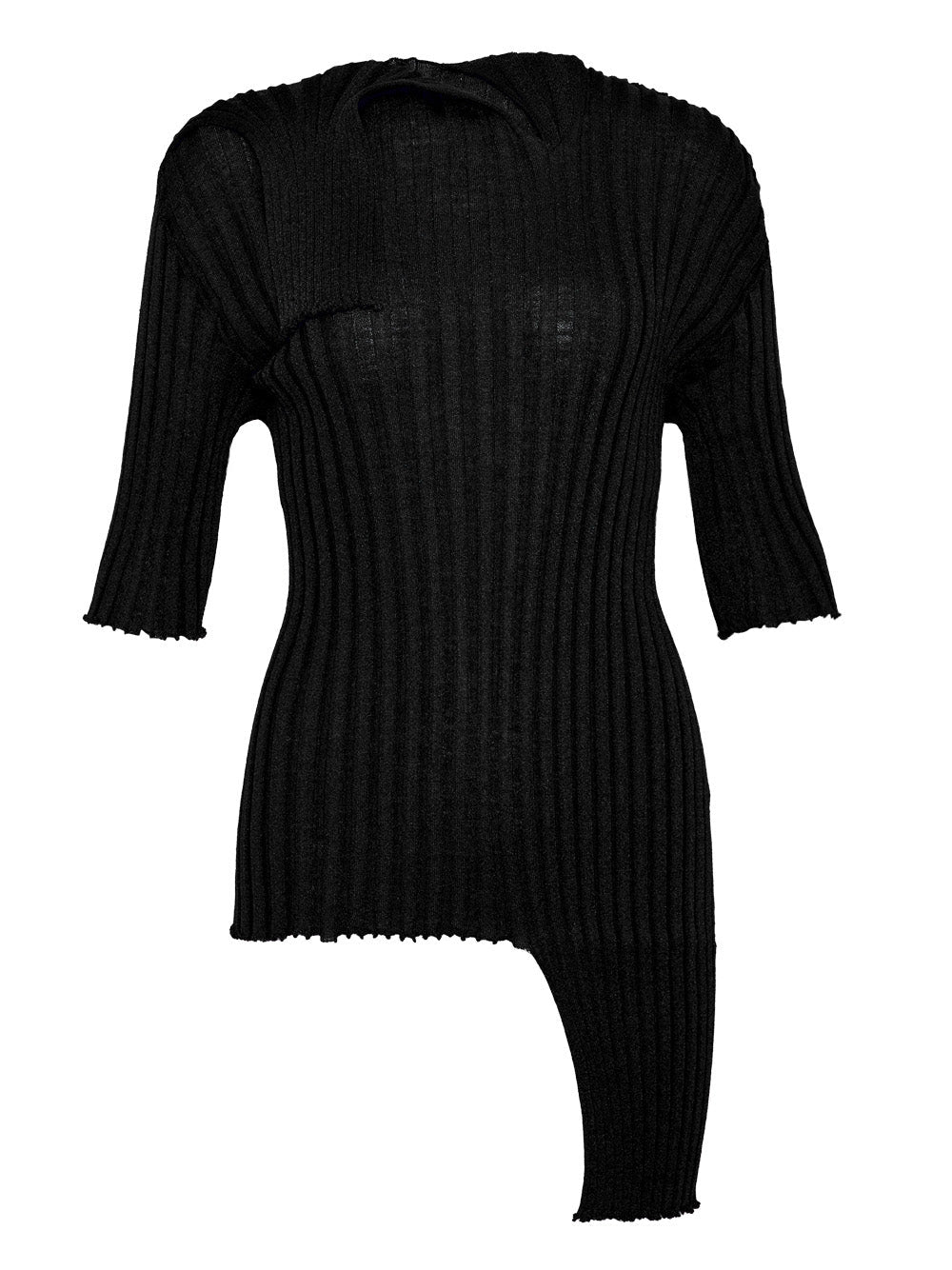 Sparkling Merino Rib Knit Top