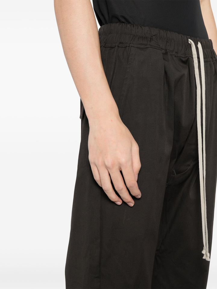 Drawstring Cropped Brushed Pants