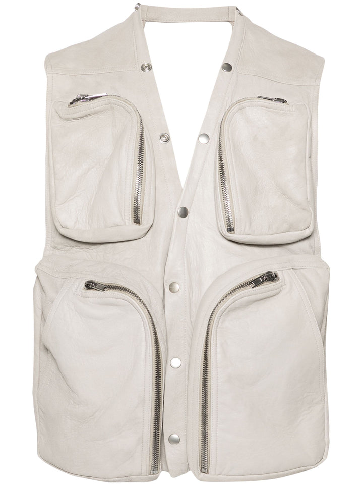 Cargo Vest Blister Lamb Leather