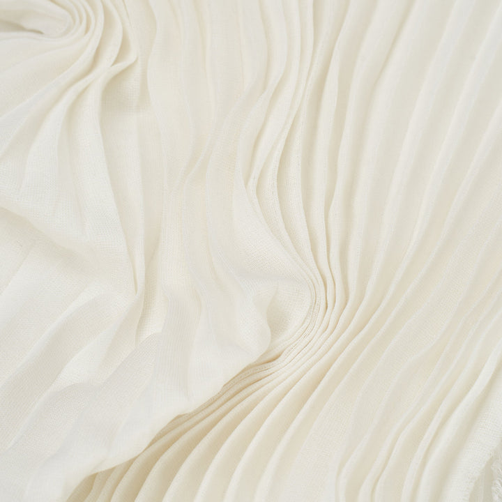 Silk Wool Pleats Stole Scarf