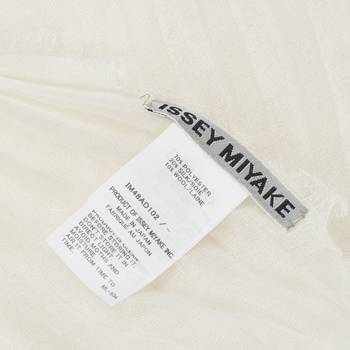 Silk Wool Pleats Stole Scarf