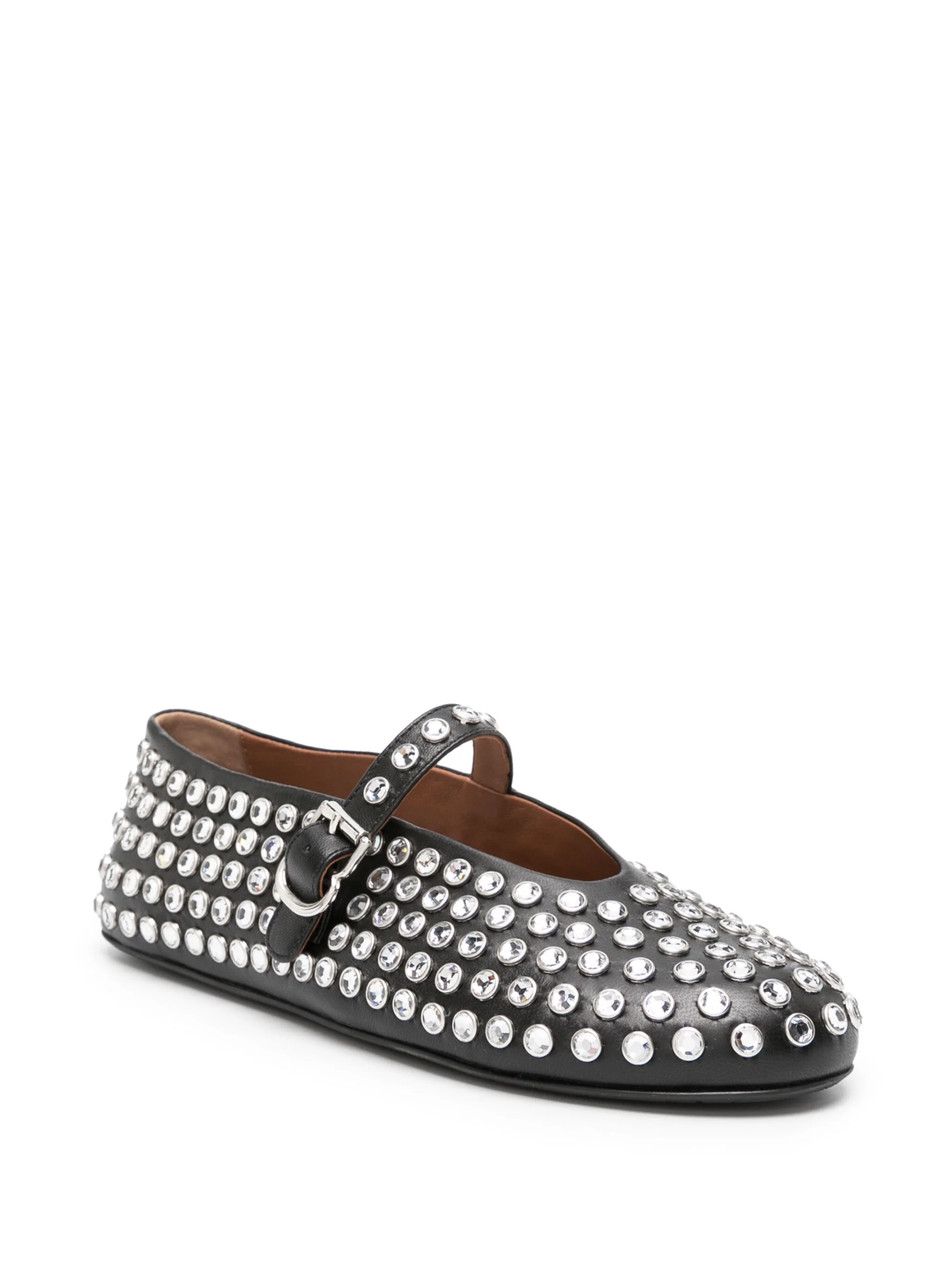 Strass Lambskin Ballet Flats