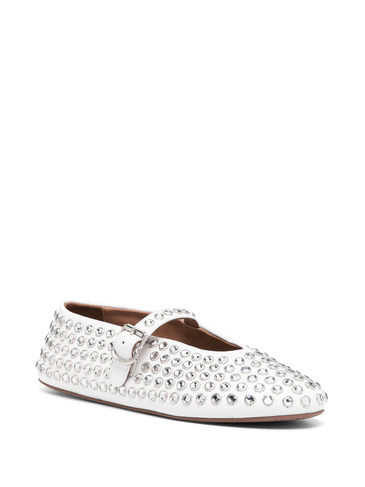 Strass Lambskin Ballet Flats