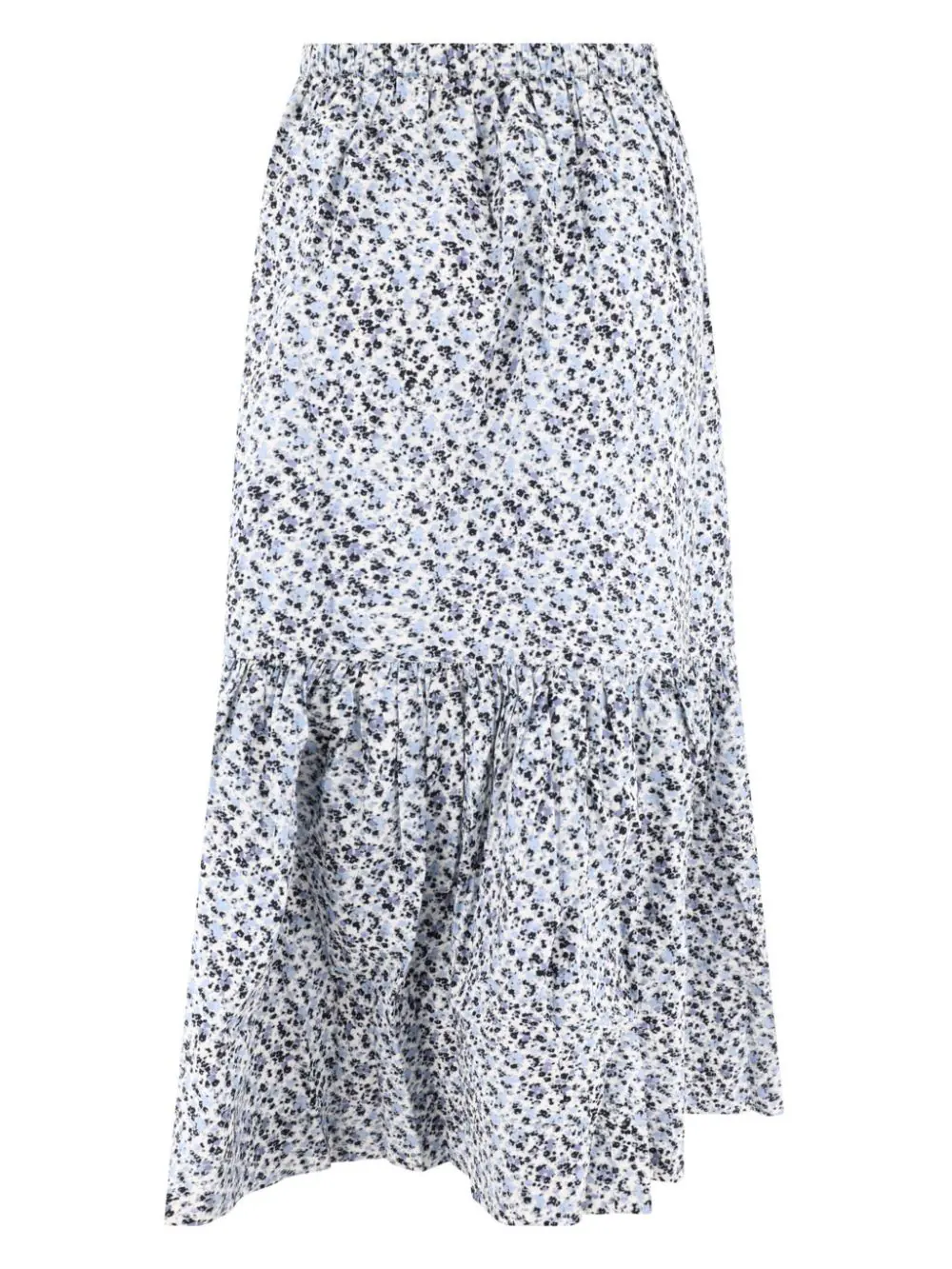 Printed Cotton Maxi Flounce Skirt