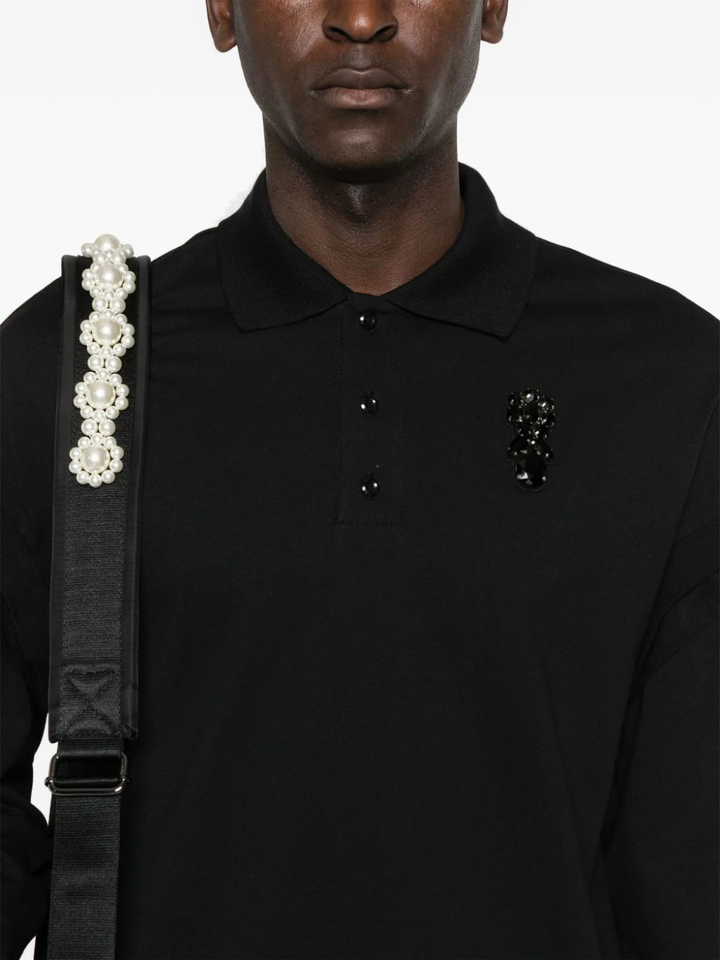 Oversized Long Sleeve Polo Shirt