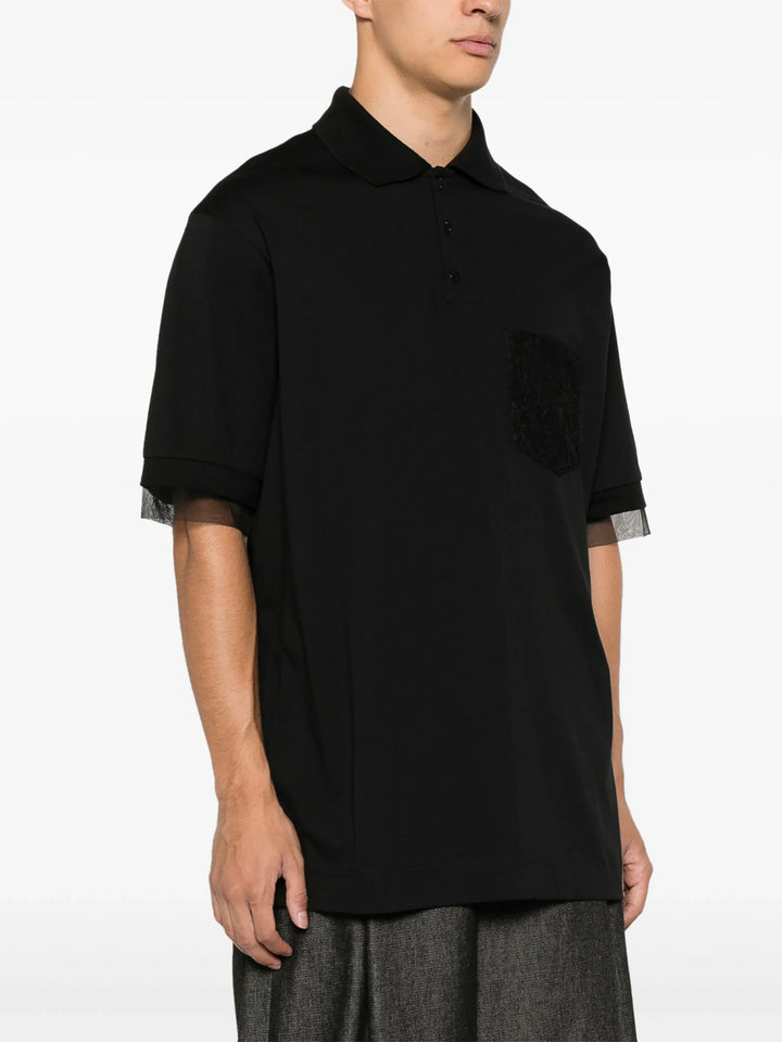 Lace Pocket Polo Shirt