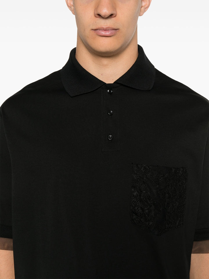 Lace Pocket Polo Shirt