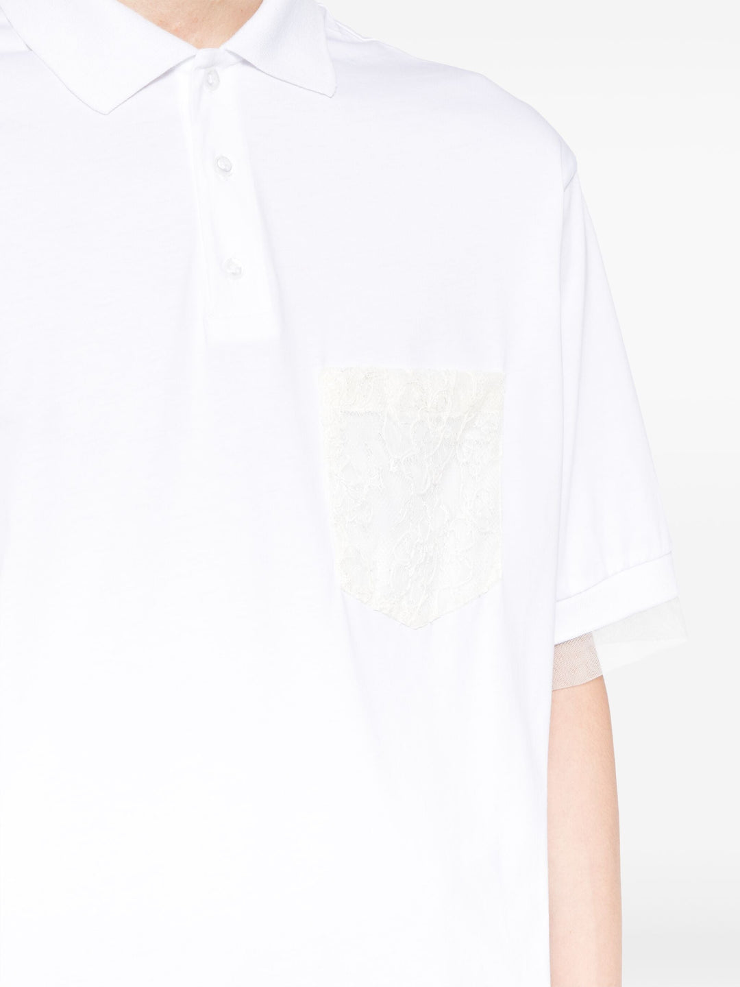 Lace Pocket Polo Shirt